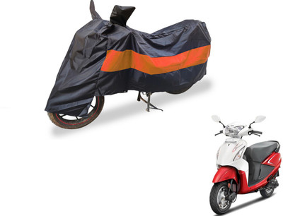 Auto Hub Two Wheeler Cover for Hero(Pleasure, Black, Orange)