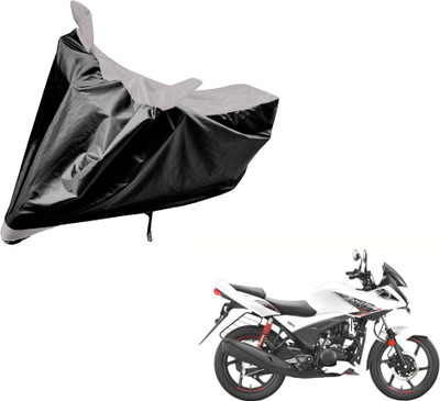 Auto Hub Two Wheeler Cover for Hero(Ignitor, Black, Silver)