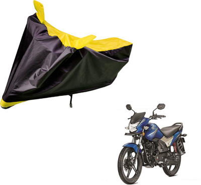 Amanzo Two Wheeler Cover for Honda(CB Shine, Black, Yellow)
