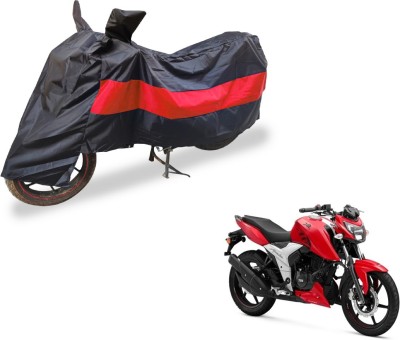 Amanzo Two Wheeler Cover for TVS(Apache RTR 160, Black, Red)