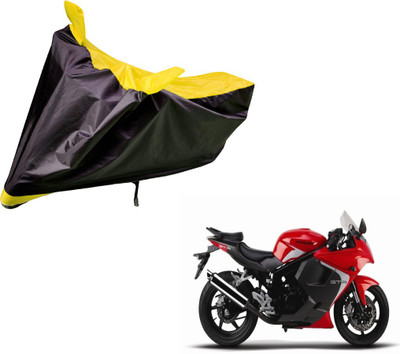 Amanzo Two Wheeler Cover for Hyosung(GT250R, Black, Yellow)