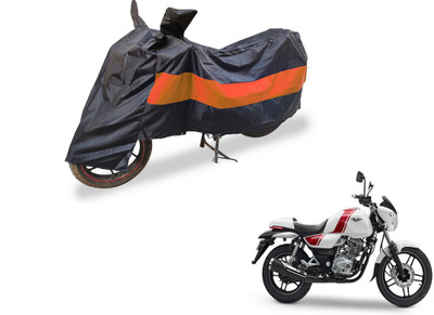Auto Hub Two Wheeler Cover for Universal For Bike(Black, Orange)