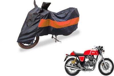 Amanzo Two Wheeler Cover for Royal Enfield(Continental GT, Black, Orange)