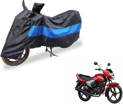 Auto Hub Two Wheeler Cover for Yamaha(Saluto, Black, Blue)