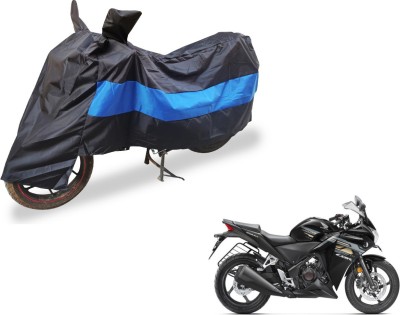 Flipkart SmartBuy Two Wheeler Cover for Honda(CBR 250R, Black, Blue)