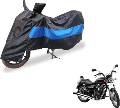 Auto Hub Two Wheeler Cover for Royal Enfield(Thunderbird 350, Black, Blue)