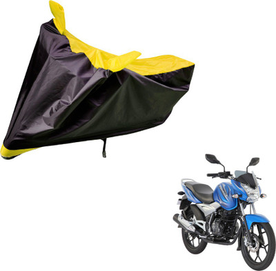 Auto Hub Two Wheeler Cover for Bajaj(Discover 125 DTS-i, Black, Yellow)