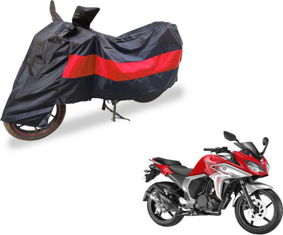Amanzo Two Wheeler Cover for Yamaha(Fazer, Black, Red)