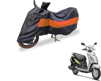 Auto Hub Two Wheeler Cover for Suzuki(Swish, Black, Orange)