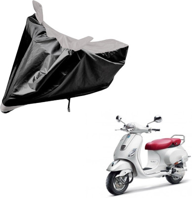 Auto Hub Two Wheeler Cover for Universal For Bike(Black, Silver)