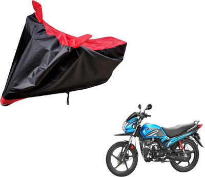 Amanzo Two Wheeler Cover for Hero(Passion Pro TR, Black, Red)