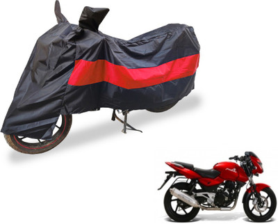 Auto Hub Two Wheeler Cover for Bajaj(Pulsar, Black, Red)