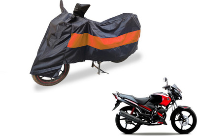 Auto Hub Two Wheeler Cover for Yamaha(Gladiator, Black, Orange)