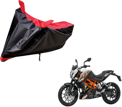 Auto Hub Two Wheeler Cover for KTM(Duke 390, Black, Red)
