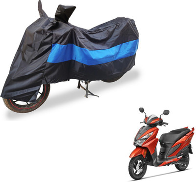 Auto Hub Two Wheeler Cover for Honda(Grazia, Black, Blue)