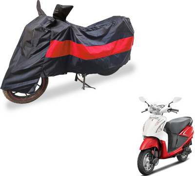 Auto Hub Two Wheeler Cover for Hero(Pleasure, Black, Red)