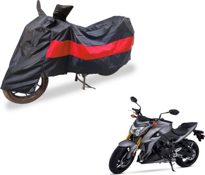 Auto Hub Two Wheeler Cover for Suzuki(GSX, Black, Red)