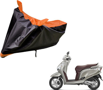 Amanzo Two Wheeler Cover for Honda(Aviator, Black, Orange)