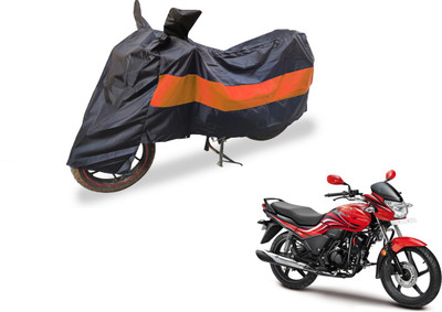 Amanzo Two Wheeler Cover for Hero(Passion Xpro, Black, Orange)