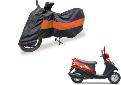 Auto Hub Two Wheeler Cover for Mahindra(Flyte, Black, Orange)
