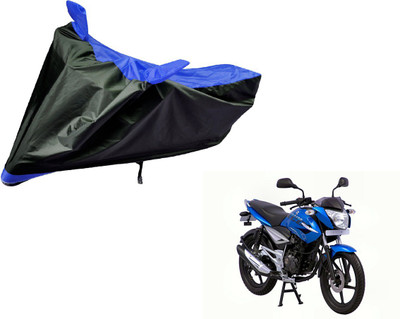 Auto Hub Two Wheeler Cover for Bajaj(XCD 125cc, Black, Blue)