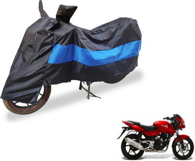 Auto Hub Two Wheeler Cover for Bajaj(Pulsar, Black, Blue)