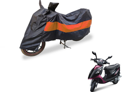 Flipkart SmartBuy Two Wheeler Cover for TVS(Scooty Streak, Black, Orange)