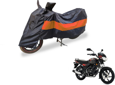 Amanzo Two Wheeler Cover for Bajaj(Discover, Black, Orange)
