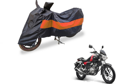 Auto Hub Two Wheeler Cover for Bajaj(V 150, Black, Orange)