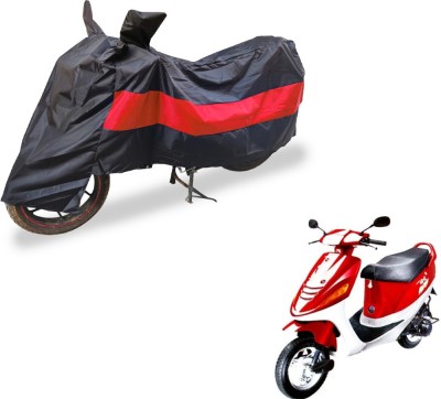 Flipkart SmartBuy Two Wheeler Cover for Kinetic(Black, Red)