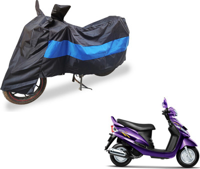 Auto Hub Two Wheeler Cover for Mahindra(Rodeo RZ, Black, Blue)