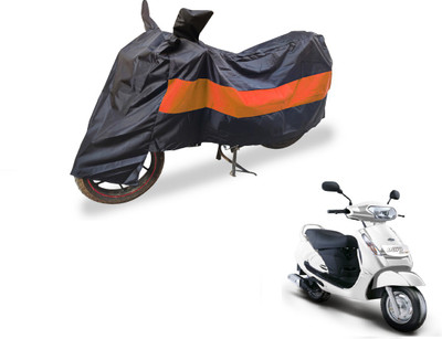 Auto Hub Two Wheeler Cover for Mahindra(Duro DZ, Black, Orange)