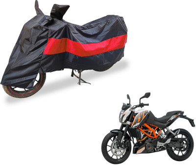 Auto Hub Two Wheeler Cover for KTM(Duke 390, Black, Red)