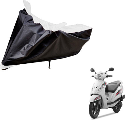 Auto Hub Two Wheeler Cover for TVS(Wego, Black, White)