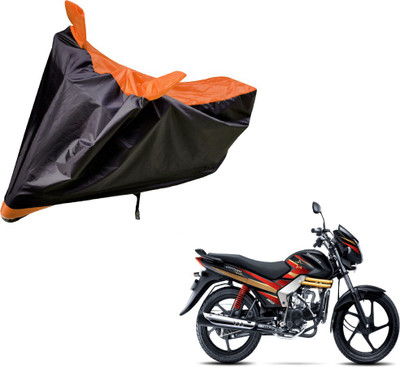 Auto Hub Two Wheeler Cover for Mahindra(Centuro, Black, Orange)