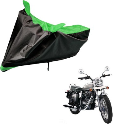 Amanzo Two Wheeler Cover for Royal Enfield(Bullet 350, Black, Green)