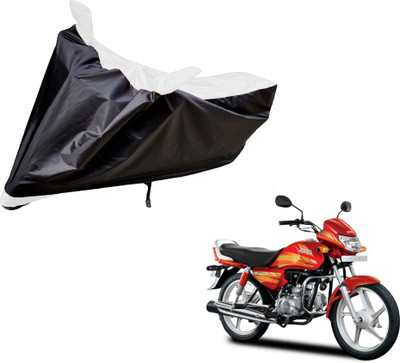 Amanzo Two Wheeler Cover for Hero(CD deluxe, Black, White)