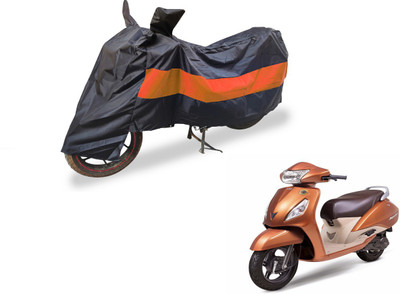 Auto Hub Two Wheeler Cover for TVS(Jupiter, Black, Orange)