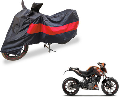 Amanzo Two Wheeler Cover for KTM(Duke 200, Black, Red)