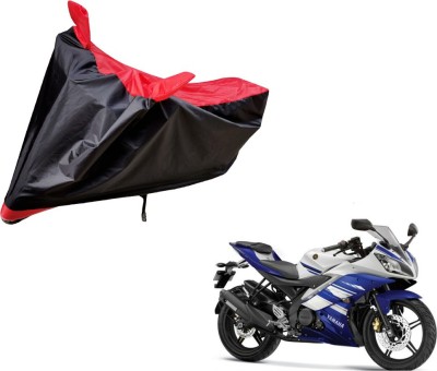 Auto Hub Two Wheeler Cover for Yamaha(R15, Black, Red)