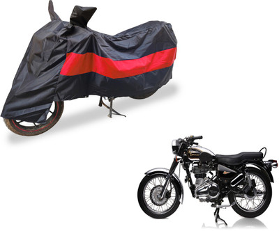 Auto Hub Two Wheeler Cover for Royal Enfield(Electra Delux, Black, Red)
