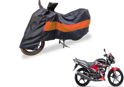 Auto Hub Two Wheeler Cover for Yamaha(SS 125, Black, Orange)