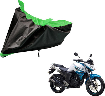 Auto Hub Two Wheeler Cover for Yamaha(FZ-S, Black, Green)