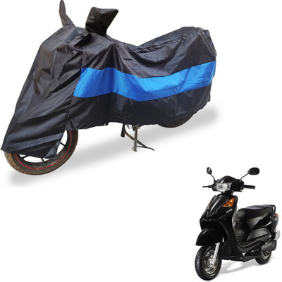 Auto Hub Two Wheeler Cover for Universal For Bike(Yo EXL, Black, Blue)