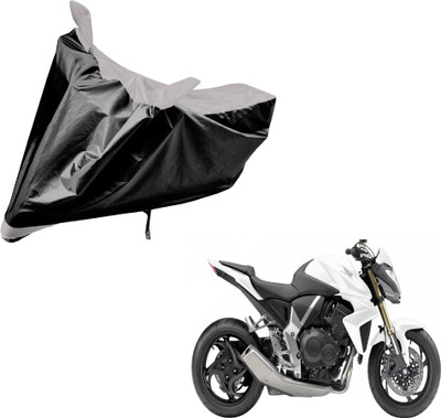 Auto Hub Two Wheeler Cover for Honda(CB 1000R, Black, Silver)