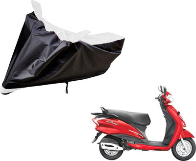 Auto Hub Two Wheeler Cover for Hero(Moto Corp Duet, Black, White)