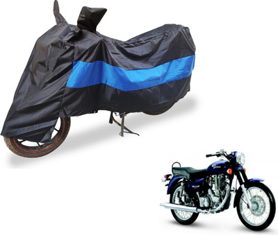 Flipkart SmartBuy Two Wheeler Cover for Royal Enfield(Black, Blue)