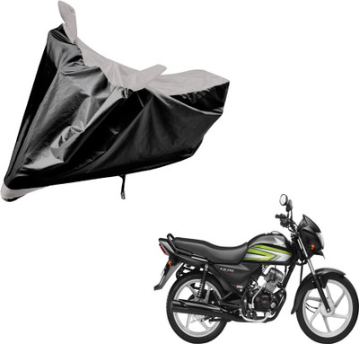 Auto Hub Two Wheeler Cover for Honda(CD 110 Dream, Black, Silver)