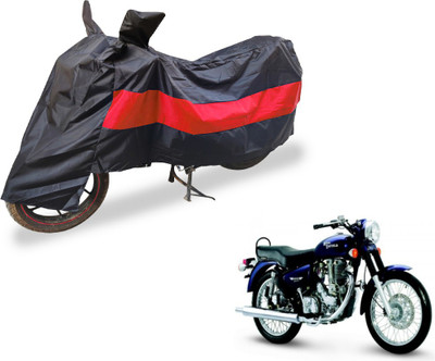 Amanzo Two Wheeler Cover for Royal Enfield(Black, Red)
