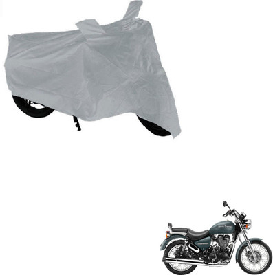 AuTO ADDiCT Waterproof Two Wheeler Cover for Royal Enfield(Thunderbird 350, Silver)